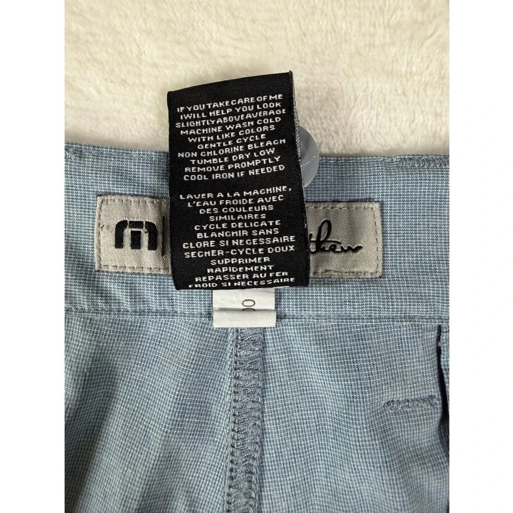 Travis Mathew Beck Performance Golf Shorts Stretch Blue Gray Men's Size38